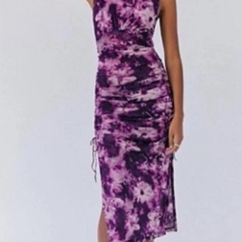 Free People Take Me Away Floral  Mesh Open Back Dress Women’s Size Small